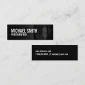 Professionele zwarte en witte fotografie mini visitekaartje (Voorkant / Achterkant)