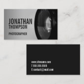Professionele zwarte en witte fotografie visitekaartje (Voorkant / Achterkant)