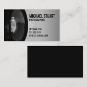 Professionele zwarte en witte fotografie visitekaartje (Voorkant / Achterkant)