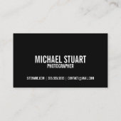 Professionele zwarte en witte fotografie visitekaartje (Achterkant)