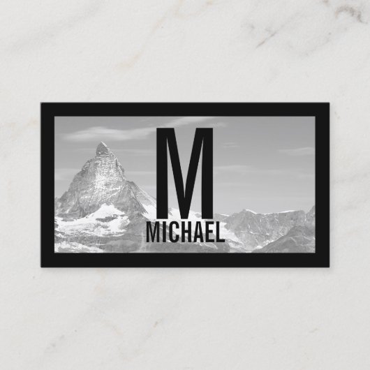 Professionele zwarte en witte fotografie visitekaartje (Voorkant)