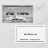Professionele zwarte en witte fotografie visitekaartje (Voorkant / Achterkant)