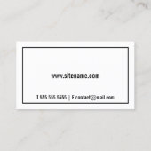 Professionele zwarte en witte fotografie visitekaartje (Achterkant)