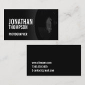 Professionele zwarte en witte fotografie visitekaartje (Voorkant / Achterkant)