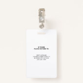 Professionele zwarte en witte grote Logo voor bedr Badge (Achterkant met clip)