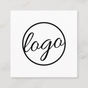 Professionele zwarte en witte grote Logo voor bedr Vierkante Visitekaartje