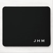 Professionele zwarte en witte Initialen Muismat (Voorkant)