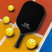 Professionele zwarte en witte Initialen Pickleball Paddle