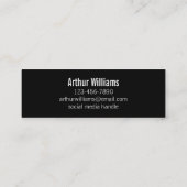 Professionele zwarte en witte Kaart Contactkaartje (Achterkant)