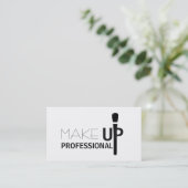 PROFESSIONELE ZWARTE EN WITTE MAKEUP VISITEKAARTJE (Staand voorkant)