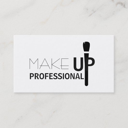 PROFESSIONELE ZWARTE EN WITTE MAKEUP VISITEKAARTJE (Voorkant)