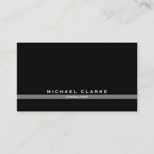 Professionele zwarte en witte moderne QR-code Visitekaartje (Voorkant)