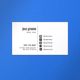 Professionele zwarte en witte pictogrammen voor so visitekaartje