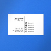 Professionele zwarte en witte pictogrammen voor so visitekaartje