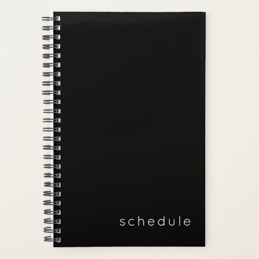 Professionele zwarte en witte planningsPlanner Planner (Voorkant)