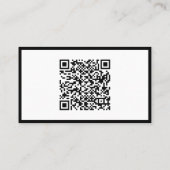 Professionele zwarte en witte QR-code Sjabloon Afsprakenkaartje (Achterkant)