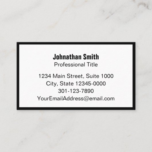 Professionele zwarte en witte QR-code Sjabloon Afsprakenkaartje (Voorkant)