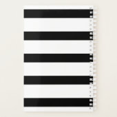 Professionele zwarte en witte Stripes Planner (Achterkant)
