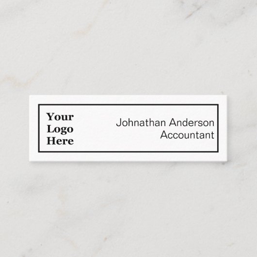 Professionele zwarte en witte Uw Logo- en QR-code Contactkaartje (Voorkant)