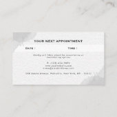 Professionele zwarte en witte Waterverf Afsprakenkaartje (Achterkant)