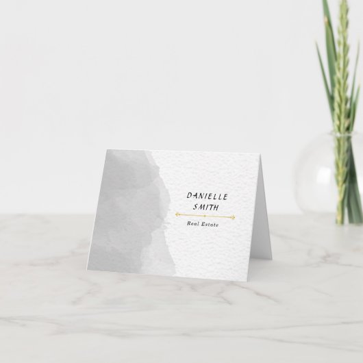 Professionele zwarte en witte Waterverf Bedankkaart (Voorkant)