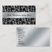 Professionele zwarte en zilverVisitekaartjes Visitekaartje (Voorkant / Achterkant)