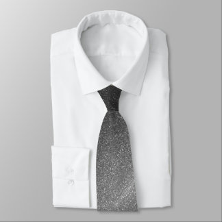 Professionele zwarte glitter ombre Sparkle Groom Stropdas