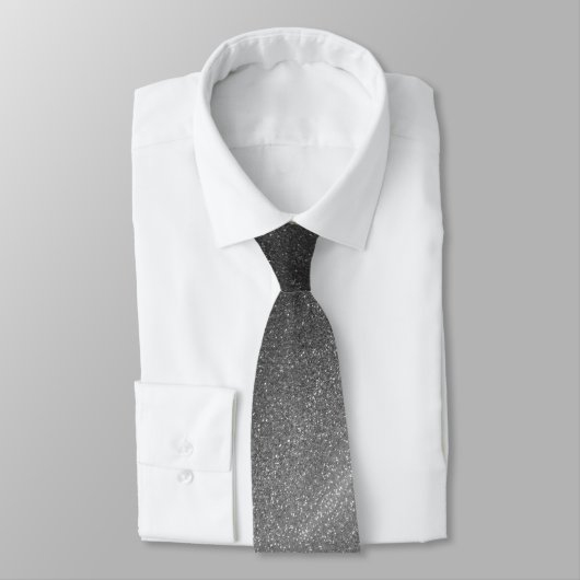 Professionele zwarte glitter ombre Sparkle Groom Stropdas (Gebonden)