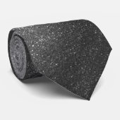 Professionele zwarte glitter ombre Sparkle Groom Stropdas (Opgerold)