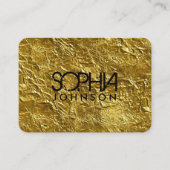 Professionele zwarte & Gold-minimalistische social Visitekaartje (Voorkant)