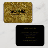 Professionele zwarte Gold-minimalistische sociale  Visitekaartje (Voorkant / Achterkant)