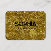 Professionele zwarte Gold-minimalistische sociale  Visitekaartje (Voorkant)