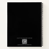 Professionele Zwarte Goud Moderne Monogrammen  Notitieboek (Achterkant)