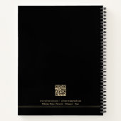 Professionele Zwarte Gouden Bedrijfslogo Spiraal Notitieboek (Achterkant)