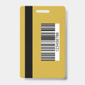 Professionele Zwarte Gouden Media Perspas ID Badge (Achterkant)