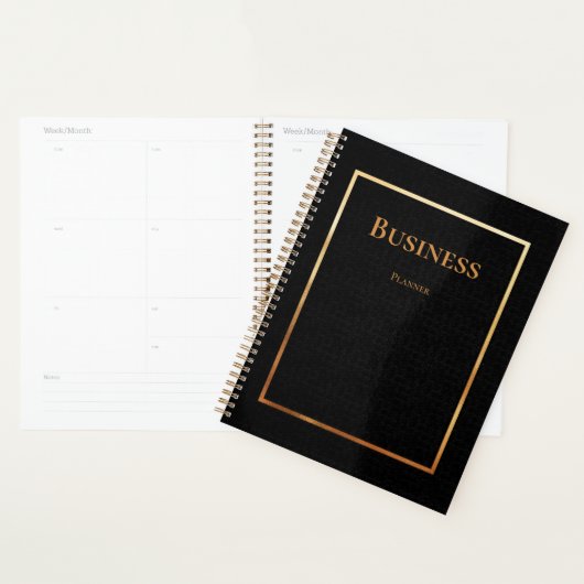 Professionele zwarte goudhandel planner (Display)