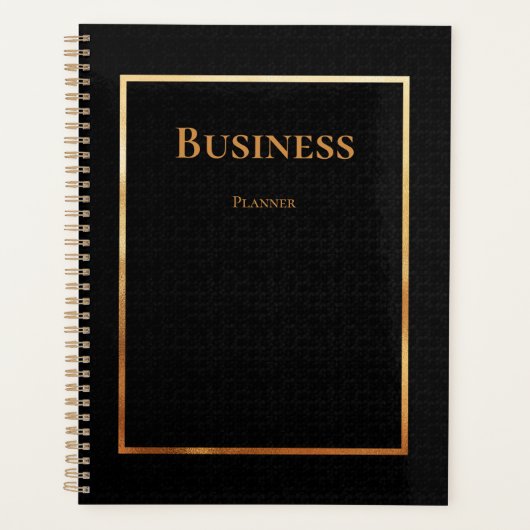 Professionele zwarte goudhandel planner (Voorkant)