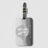 Professionele zwarte grillige inktinkt Waterverf Bagagelabel (Voorkant (verticaal))