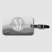 Professionele zwarte grillige inktinkt Waterverf Bagagelabel (Voorkant (horizontaal))