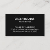 Professionele zwarte groene boom landschapsarchite visitekaartje (Achterkant)