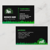 Professionele zwarte groene gazon zorg & Landscapi Visitekaartje (Voorkant / Achterkant)