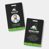 Professionele Zwarte Groene Gazonverzorging & Land Badge (Voor- en achterkant)