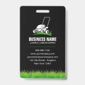 Professionele Zwarte Groene Gazonverzorging & Land Badge (Achterkant)