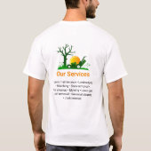 Professionele Zwarte Groene Grasmaaier Landschapsa T-shirt (Achterkant)