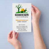 Professionele Zwarte Groene Graszorg Landschapsarc Flyer (Hand)