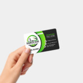 Professionele Zwarte Groene Graszorg Service Badge (Handheld)