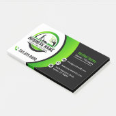 Professionele Zwarte Groene Graszorg Service Post-it® Notes (Schuin)
