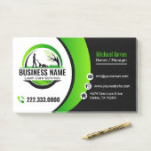 Professionele Zwarte Groene Graszorg Service Post-it® Notes (Op bureau)