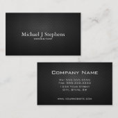 Professionele Zwarte Koolstofvezel Textuur Eenvoud Visitekaartje (Voorkant / Achterkant)