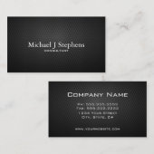 Professionele Zwarte Koolstofvezel Textuur Eenvoud Visitekaartje (Voorkant / Achterkant)